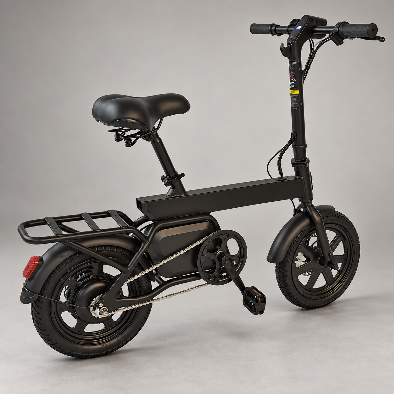 DYU Commuter Ebike rear three-quarter view