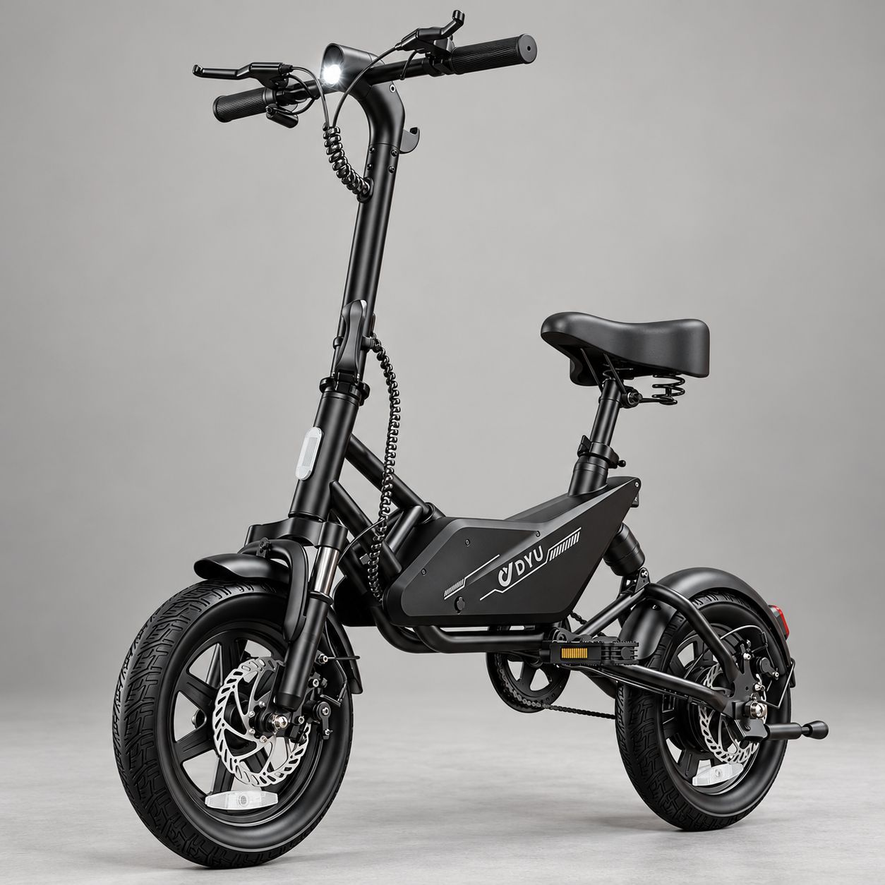 DYU X1 Mini Ebike front three-quarter view