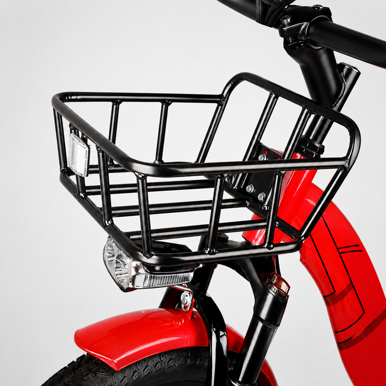 VICTRIP T1 front cargo basket and headlight detail