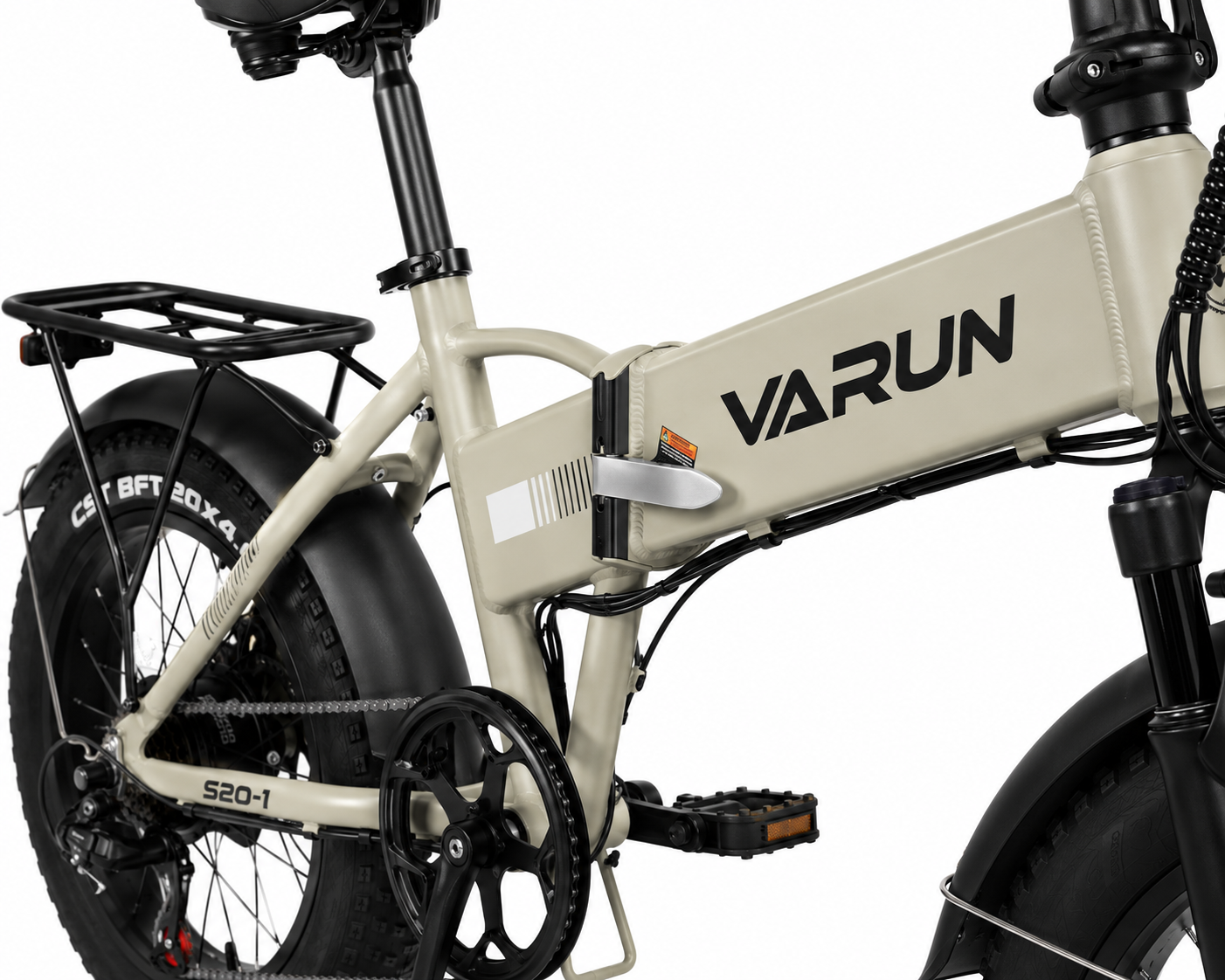 VARUN S20-1 removable 48V battery and frame detail